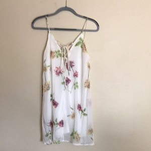 Audrey 3+1 white floral dress